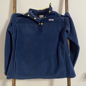 Navy blue and yellow Columbia pullover jacket
